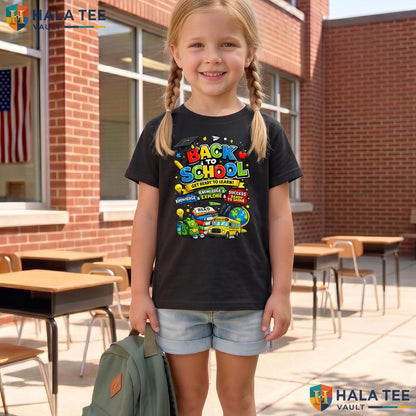 Back To School Supplies Shirt First Day Student Teacher Classroom Top Adult