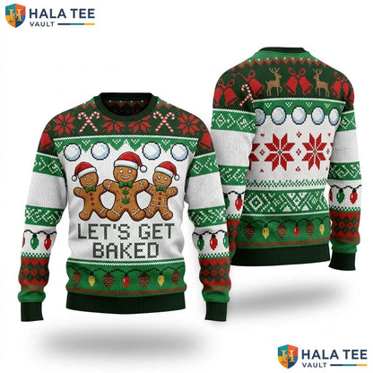 Baked Gingerbread Santa Ugly Christmas Sweater Funny Holiday Outfit