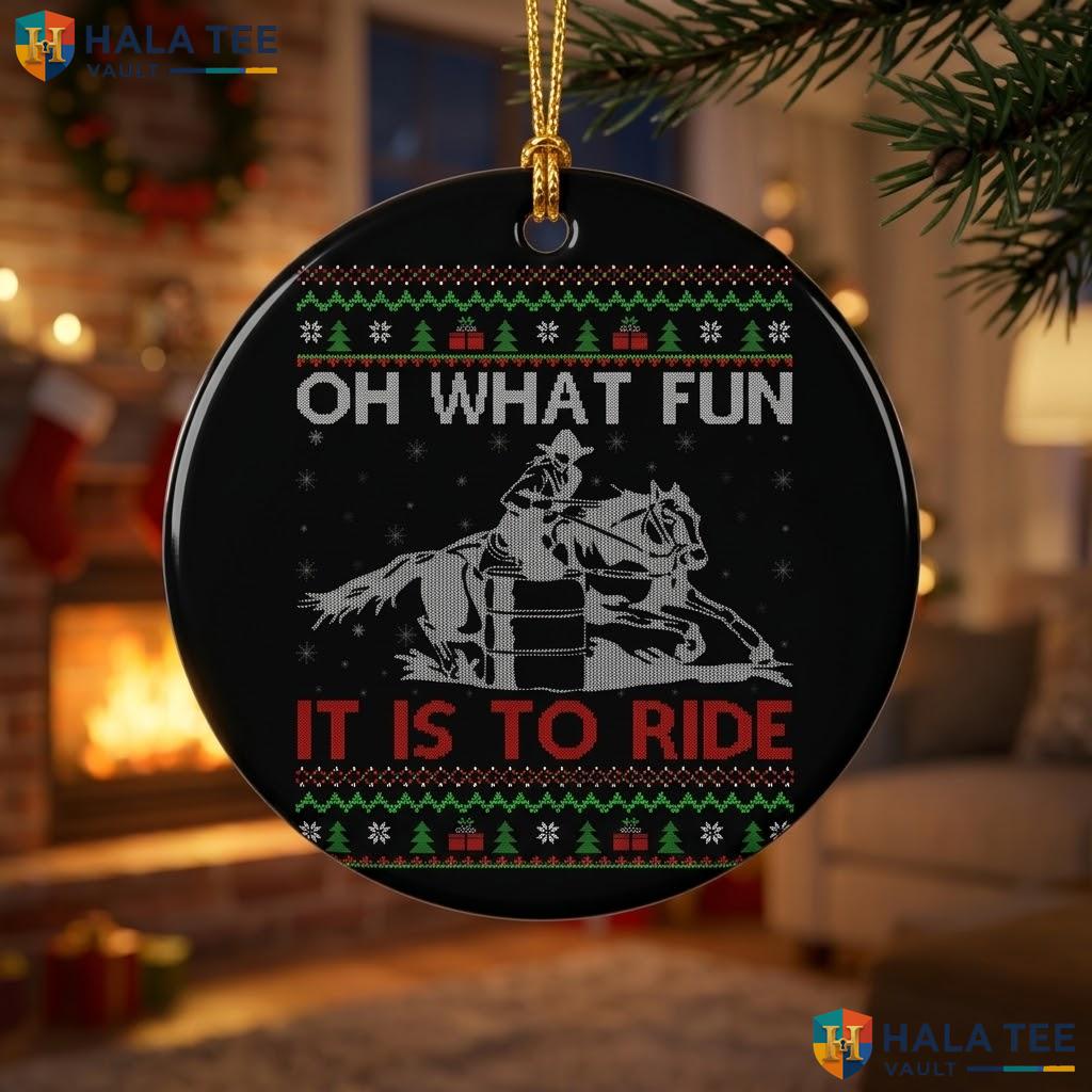 Barrel Racing Horse Christmas Ornament What Fun Ride Holiday Decor