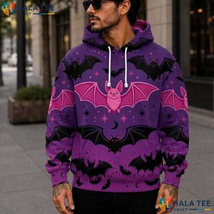 Bat Star 3D Printed Hoodie Cool Unisex Pullover Graphic Sweatshirt Halloween