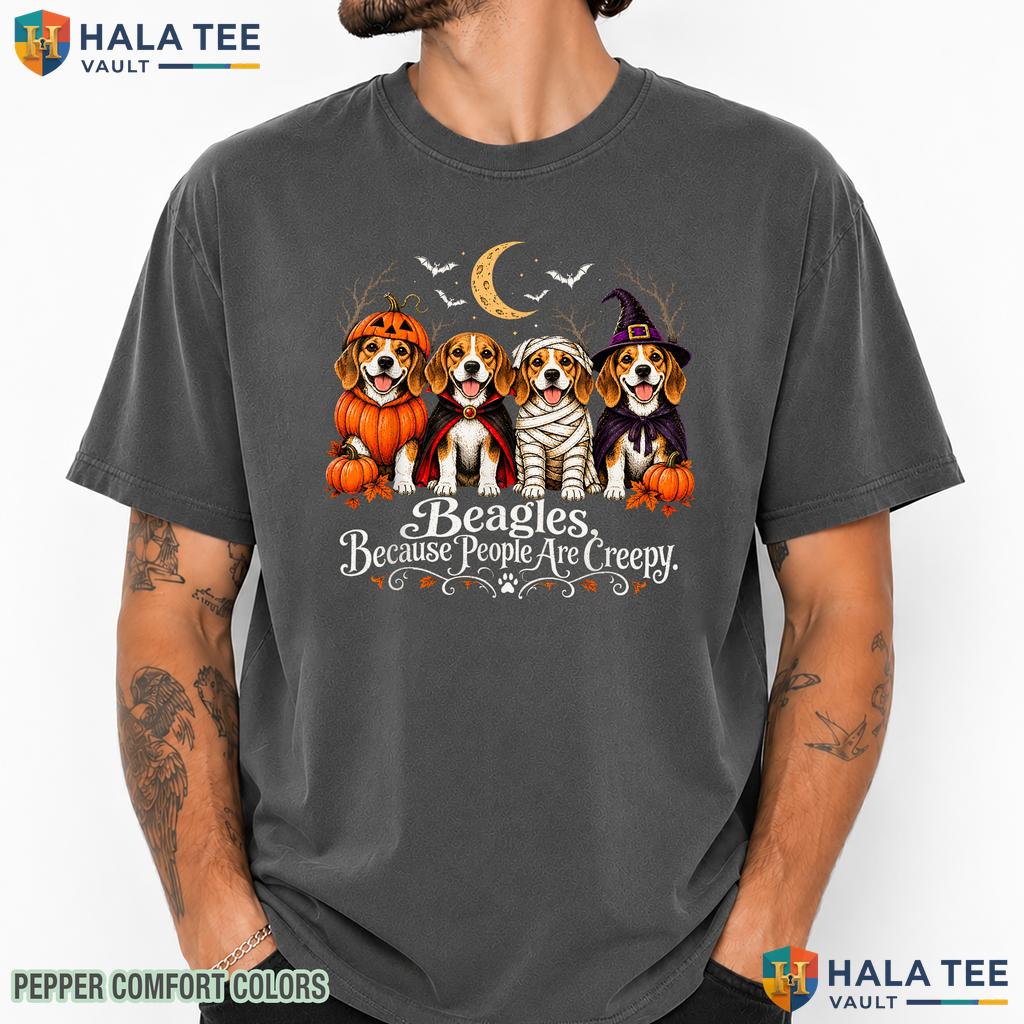 Beagles People Creepy Costume Comfort Colors T-Shirt Halloween Dogs