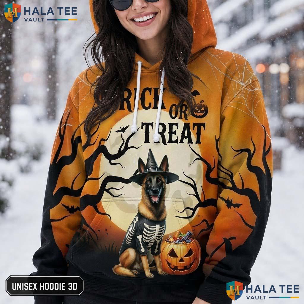 Belgian Malinois Halloween 3D Printed Hoodie Cute Trick Or Treat Dog Graphic