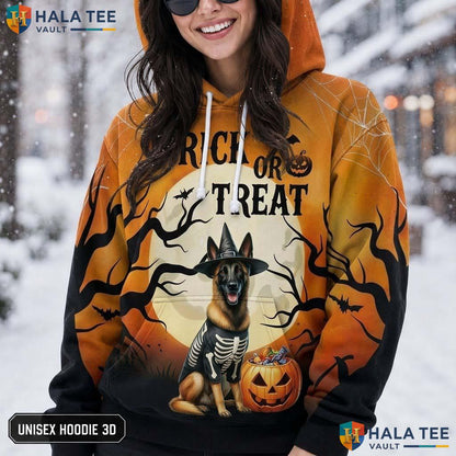 Belgian Malinois Halloween 3D Printed Hoodie Cute Trick Or Treat Dog Graphic