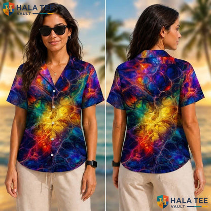 Black Abstract Funny Tropical Shirt Mens Novelty Graphic Aloha Apparel