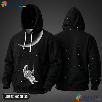 Black Astronaut Skull Hoodie Men Women 3D Graphic Novelty Pullover Top