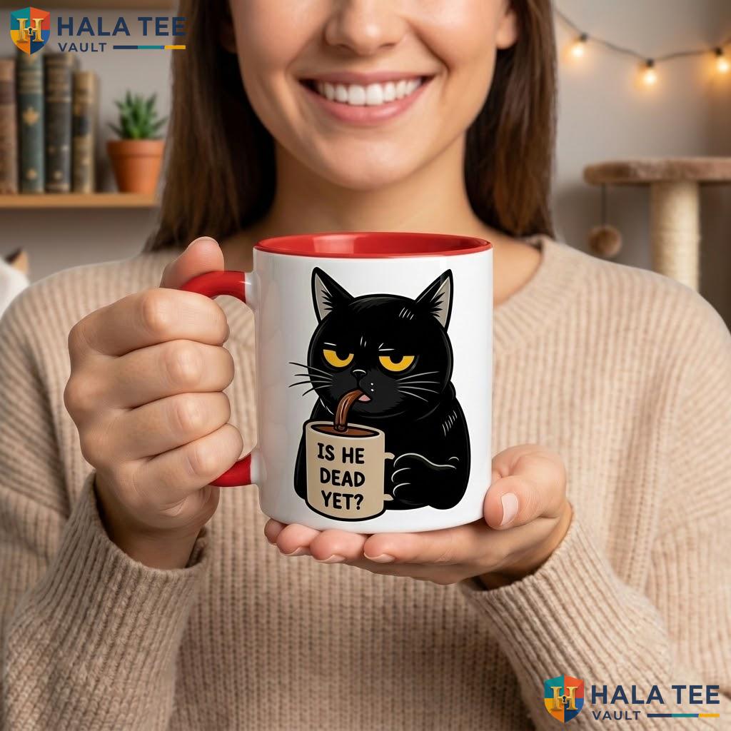 Black Cat Trick Or Treat Ceramic Mug Spooky Pumpkin Halloween Coffee Camping Mug