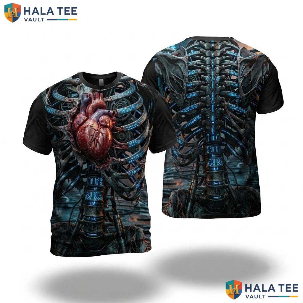 Black Novelty Costume 3D Printed T-Shirt Mens Funny Halloween Cosplay Top
