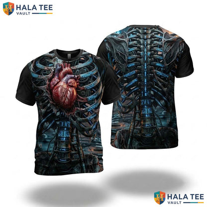 Black Novelty Costume 3D Printed T-Shirt Mens Funny Halloween Cosplay Top