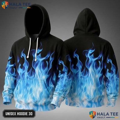 Blue Fire Kids Galaxy Hoodie Novelty 3D Printed Pullover Girl Boy Top