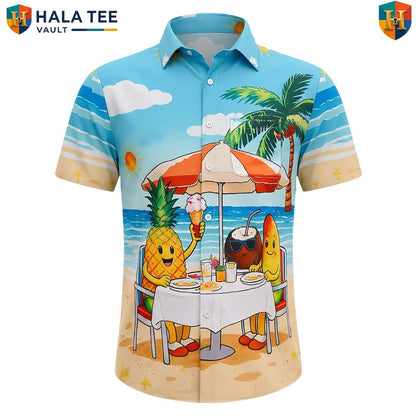 Blue Mango Tropical Aloha Shirt Mens Resort Holiday Cruise Apparel Outfit