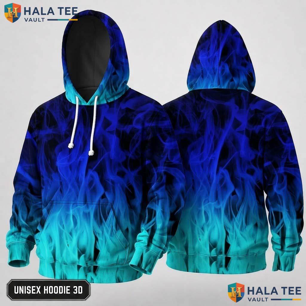 Blue Smoke Kids 3D Hoodie Warm Thick Hooded Sweatshirt Boys Girls Top