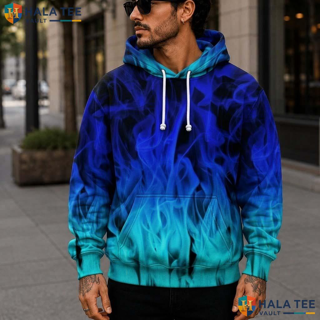 Blue Smoke Kids 3D Printed Hoodie Warm Thick Hooded Sweatshirt Boys Girls Top
