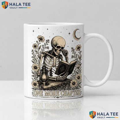 Book Skeleton Plant Ceramic Mug Cute Ghost Lover Halloween Coffee Cup