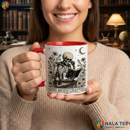 Book Skeleton Plant Ceramic Mug Cute Ghost Lover Halloween Coffee Camping Mug