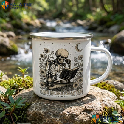 Book Skeleton Plant Ceramic Mug Cute Ghost Lover Halloween Coffee Accent Mug