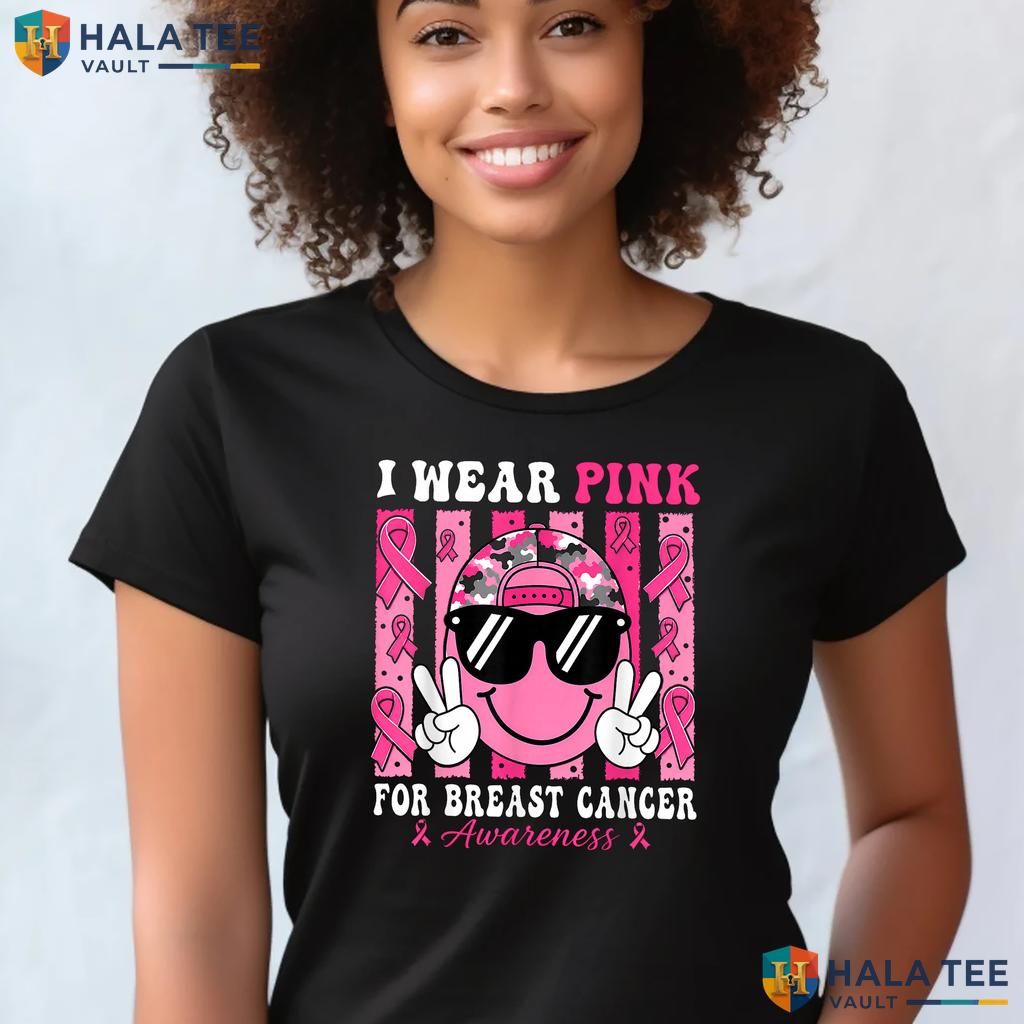 Boys Breast Cancer Pink T-Shirt Ribbon Halloween Kids Awareness Top