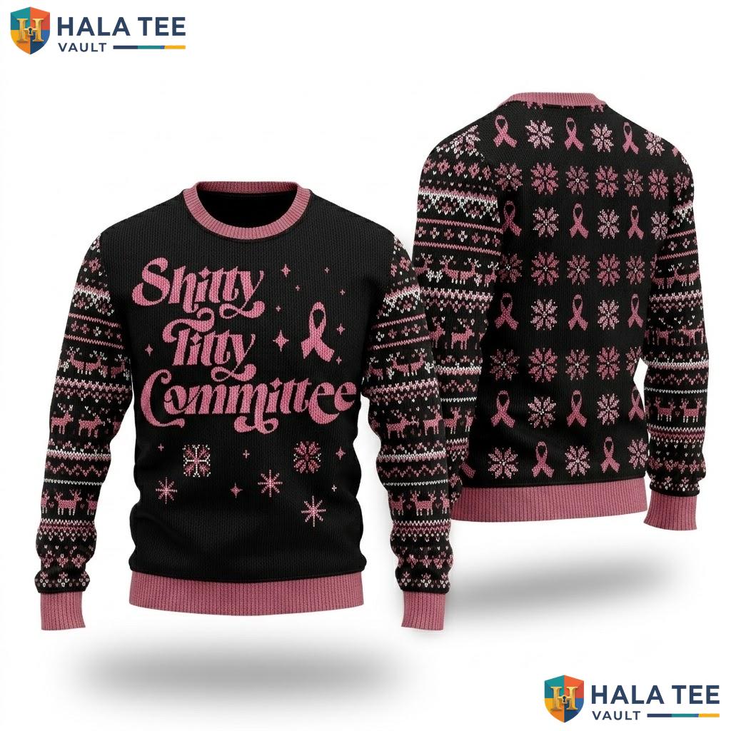 Breast Cancer Survivor Christmas Sweater Fighter Committee Holiday
