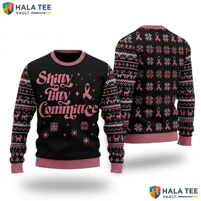 Breast Cancer Survivor Christmas Sweater Fighter Committee Holiday