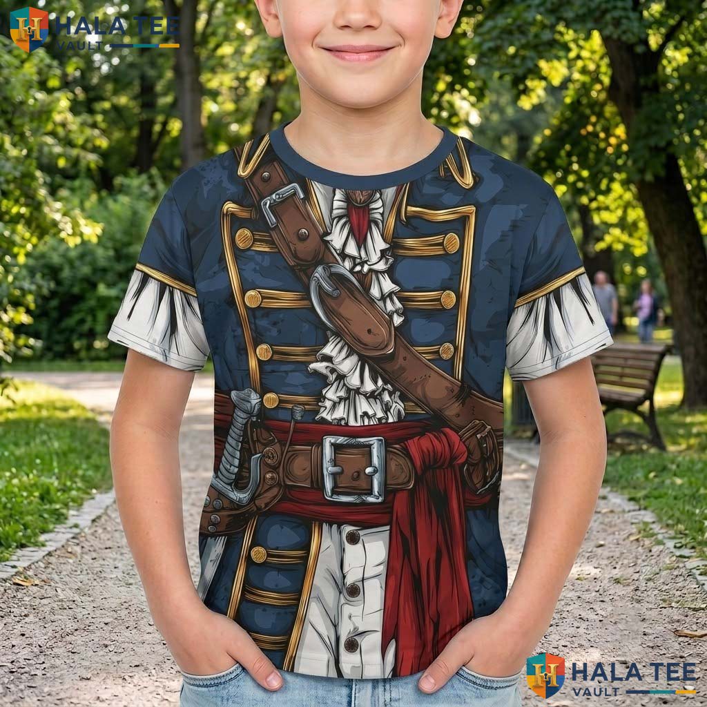 Buccaneer Pirate 3D T-Shirt Mens Halloween Cosplay Party Top