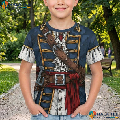 Buccaneer Pirate 3D T-Shirt Mens Halloween Cosplay Party Top