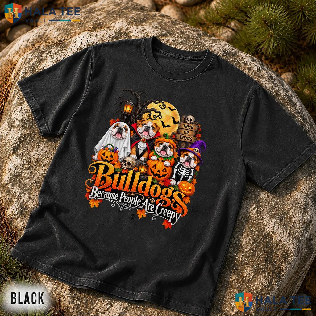 Bulldogs People Creepy Costume Comfort Colors Shirt Halloween Dog