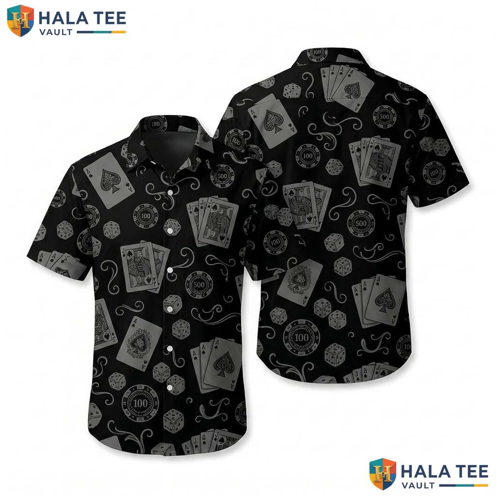 Casino Theme Personalized Hawaiian Shirt 3D Short Sleeve Beach Apparel