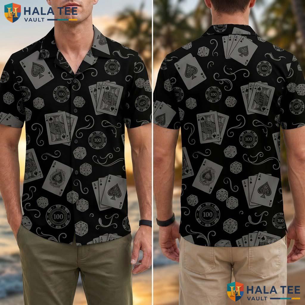 Casino Theme Personalized Tropical Shirt 3D Short Sleeve Beach Apparel