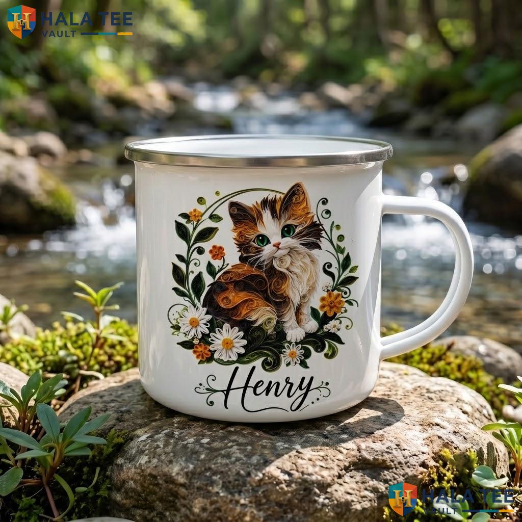 Cat Witch Halloween Mug Adorable Custom Silhouette Ceramic Coffee Accent Mug