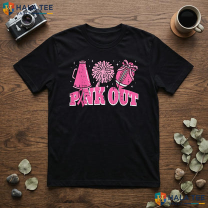 Cheer Pink Out Awareness Tee Breast Cancer Women Mens Kids Apparel Adult