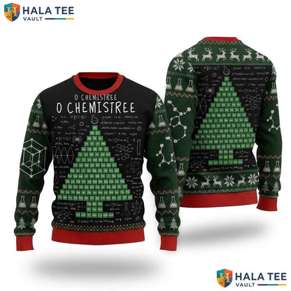 Chemistree Periodic Table Christmas Sweater Funny Science Holiday