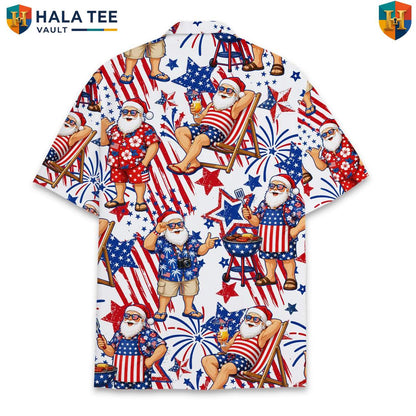 Christmas In July Aloha Tee Mens Summer Holiday Santa Celebration Apparel