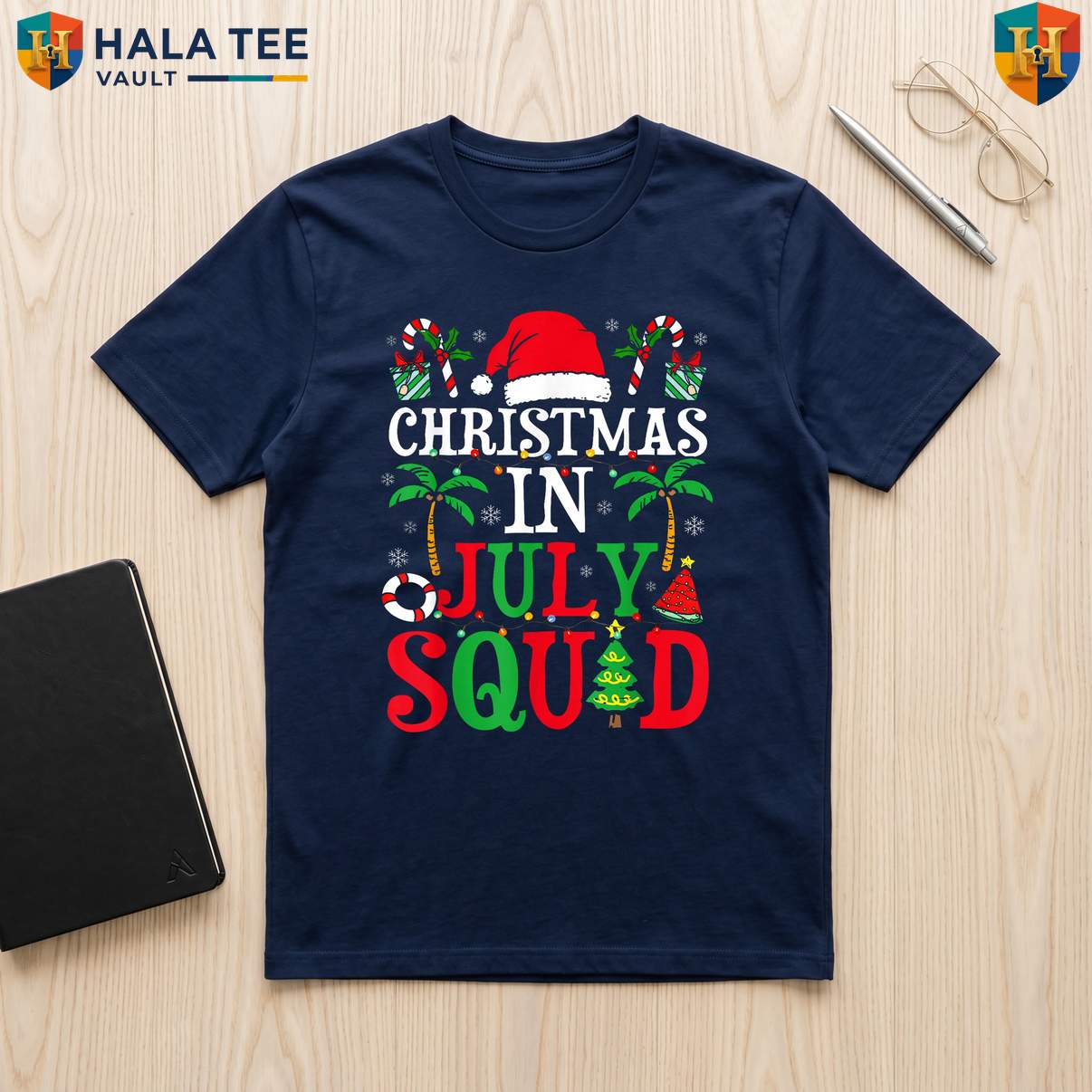 Christmas July Squad Matching TShirt Family Group Summer Beach Party Apparel