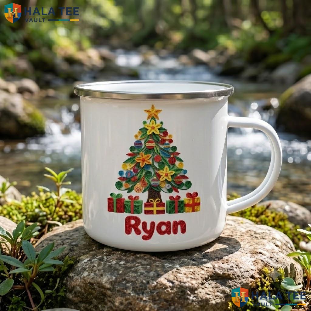 Christmas Tree Witch Accent Mug Custom Silhouette Coffee Cup