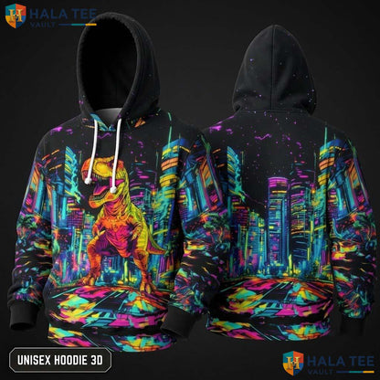 City Dinosaurs Galaxy Hoodie Kids Novelty 3D Printed Pullover Apparel