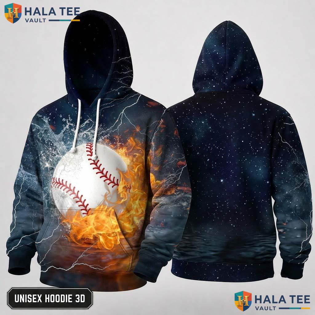 Classic Baseball Kids 3D Hoodie Thick Warm Sweatshirt Boys Girls Top