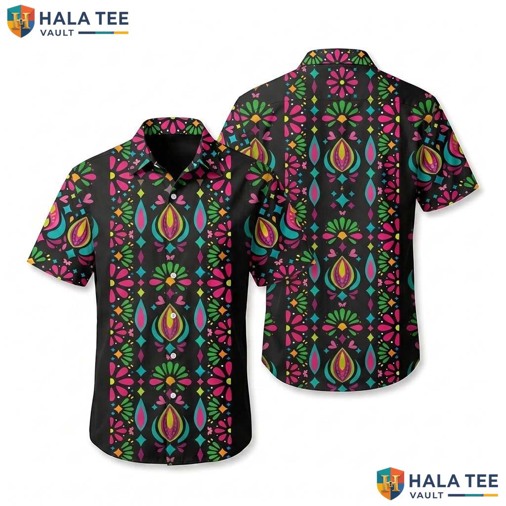 Classic Black Casual Hawaiian Shirt Mens Short Sleeve Beach Button Down