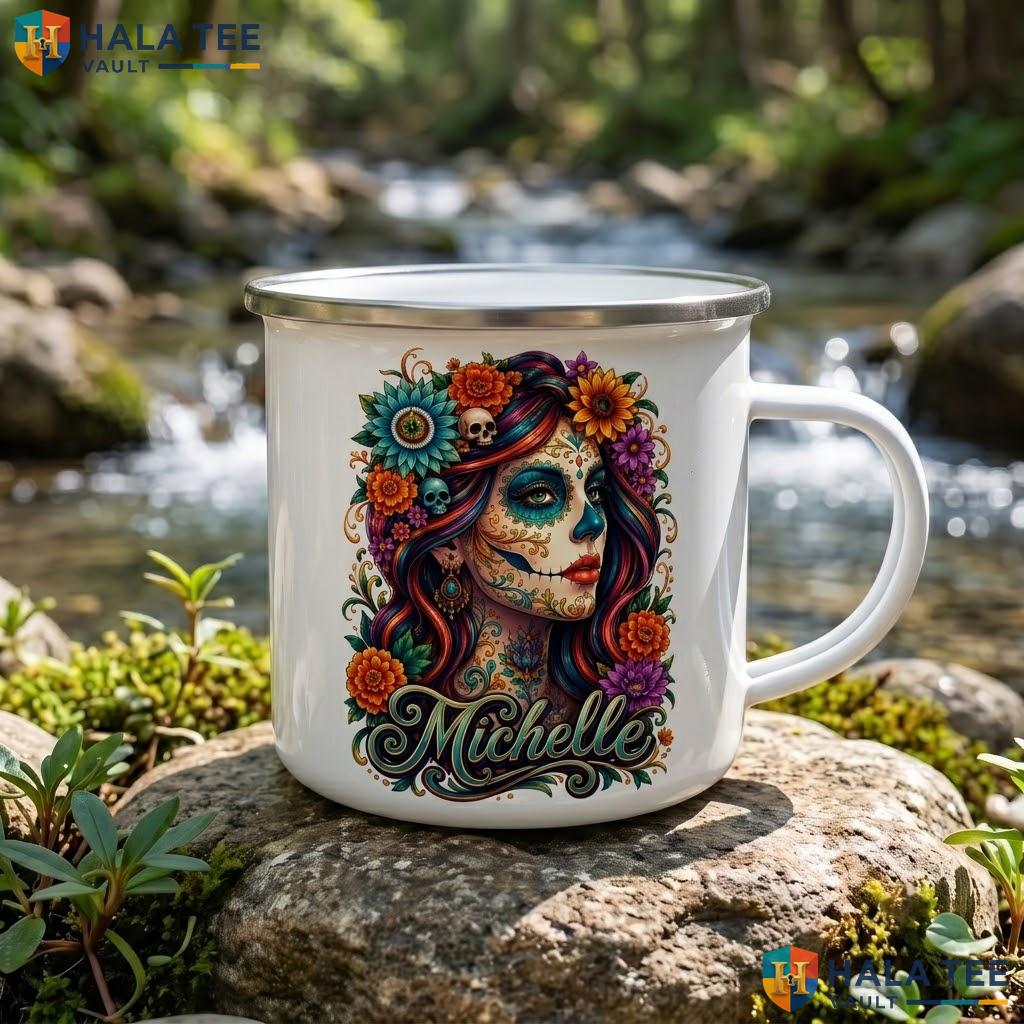 Classic Book Skull Halloween Mug Personalized Witch Ceramic Coffee Accent Mug