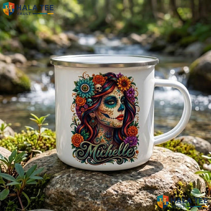 Classic Book Skull Halloween Mug Personalized Witch Ceramic Coffee Accent Mug