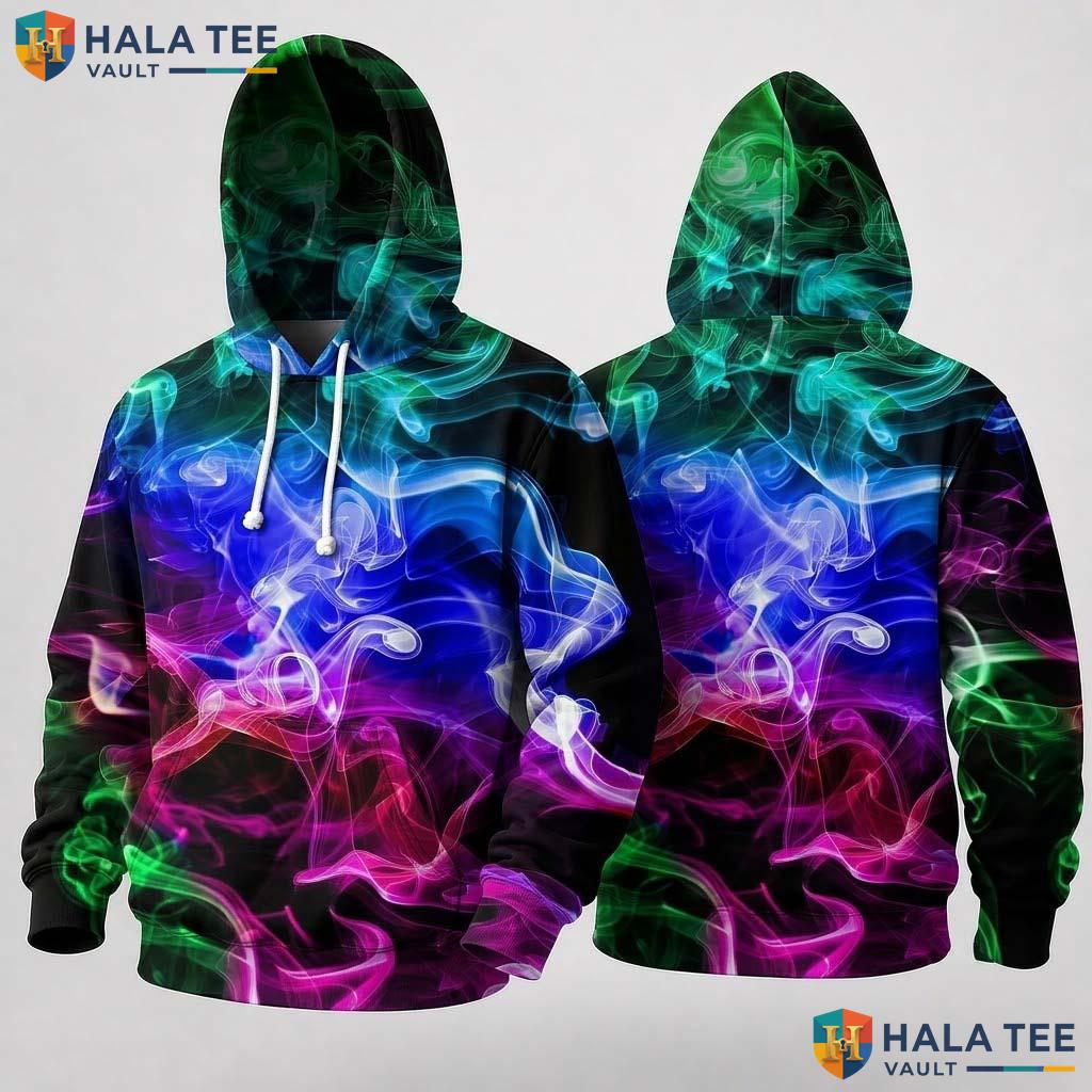 Classic Smoke 3D Hoodie Warm Thick Hooded Sweatshirt Boys Girls Apparel