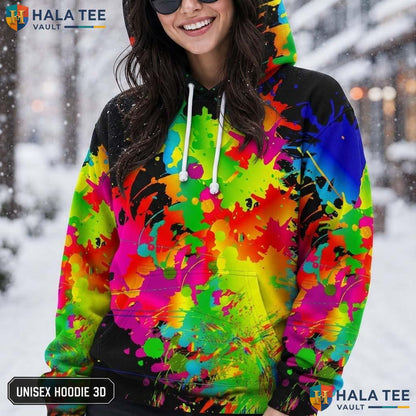 Colorful Abstract 3D Printed Hoodie Realistic Graphic Pullover For Men Women