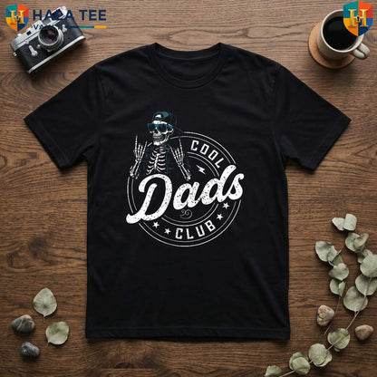 Cool Dads Club Skeleton TShirt 2026 Fathers Day Funny Men Apparel Fan Gift