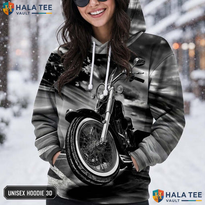 Cool Motorcycle Skull Hoodie Men Women 3D Graphic Novelty Pullover Top AOP Hoodie