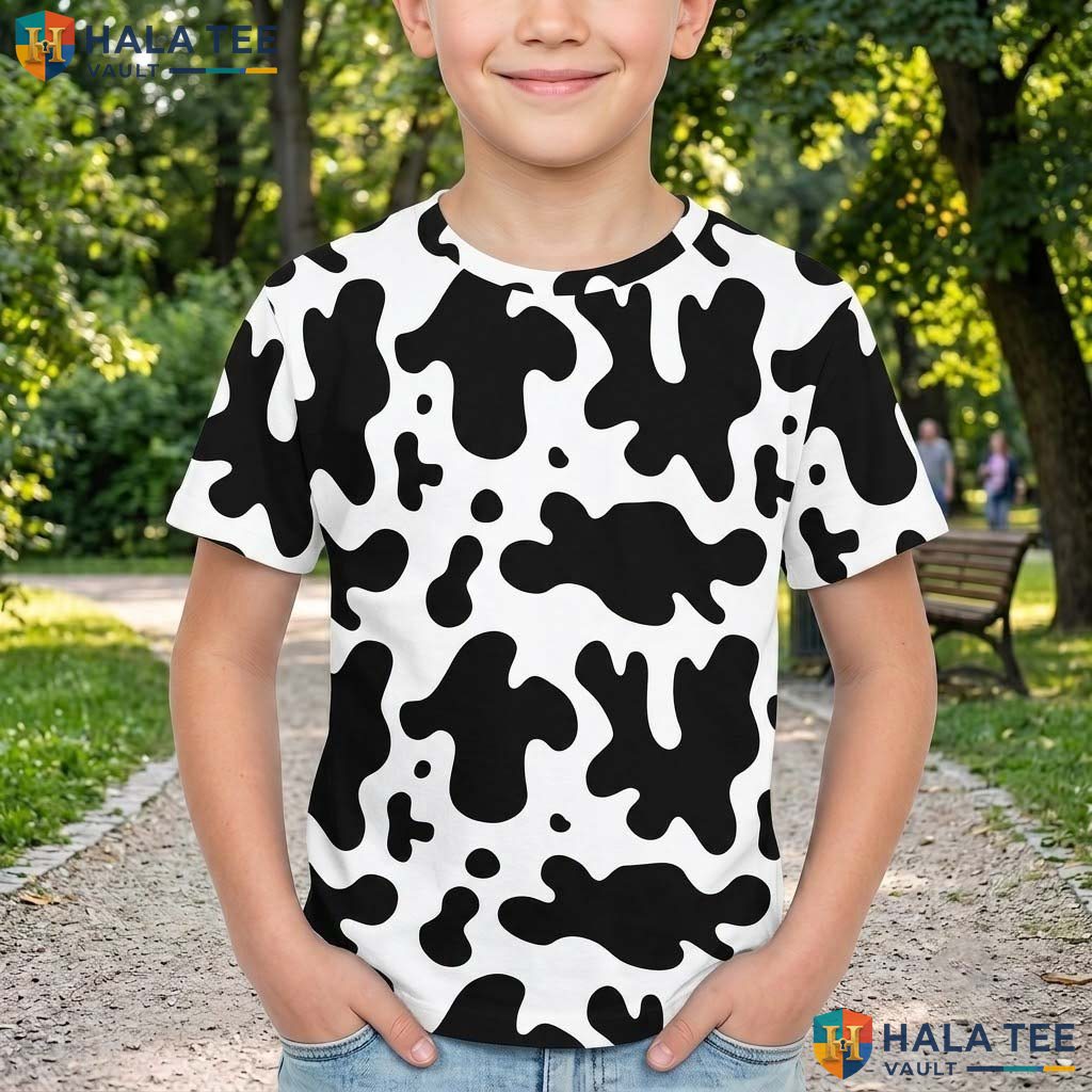 Cow Spot Print 3D T-Shirt Mens Animal Halloween Cosplay Top