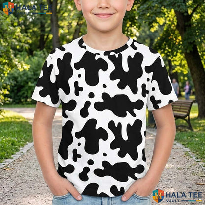 Cow Spot Print 3D T-Shirt Mens Animal Halloween Cosplay Top