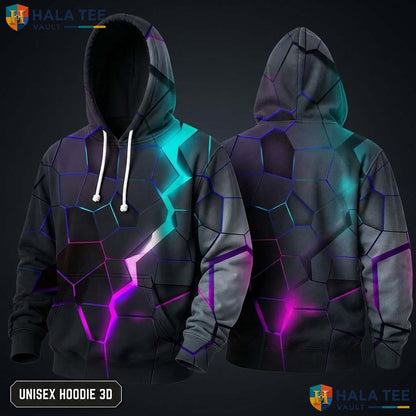 Crack Purple Kids 3D Hoodie Warm Thick Hooded Sweatshirt Boys Girls