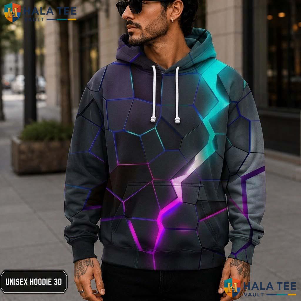 Crack Purple Kids 3D Printed Hoodie Warm Thick Hooded Sweatshirt Boys Girls