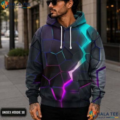 Crack Purple Kids 3D Printed Hoodie Warm Thick Hooded Sweatshirt Boys Girls