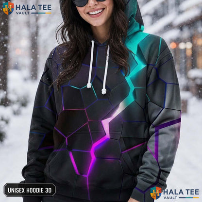 Crack Purple Kids AOP Hoodie Warm Thick Hooded Sweatshirt Boys Girls