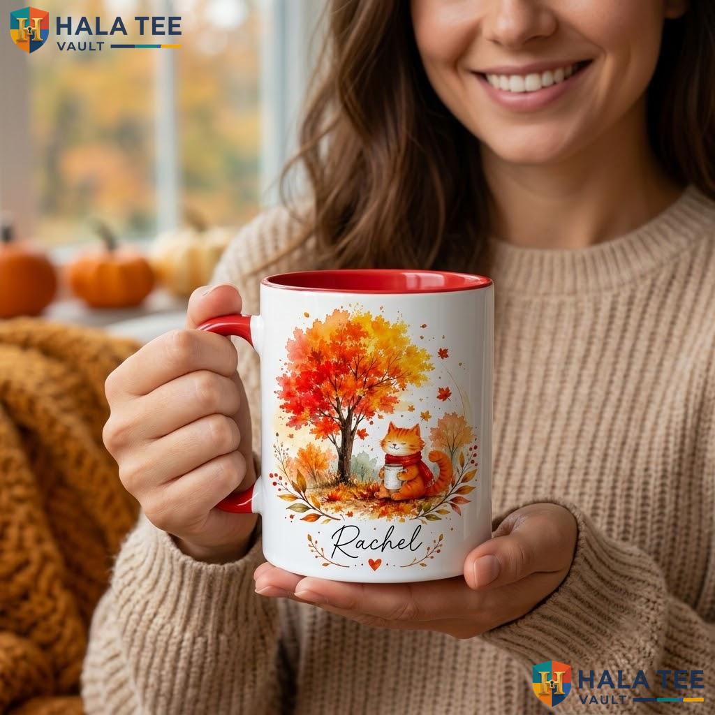 Creepy Cat Trees Halloween Mug Custom Spooky Graphic Ceramic Coffee Camping Mug