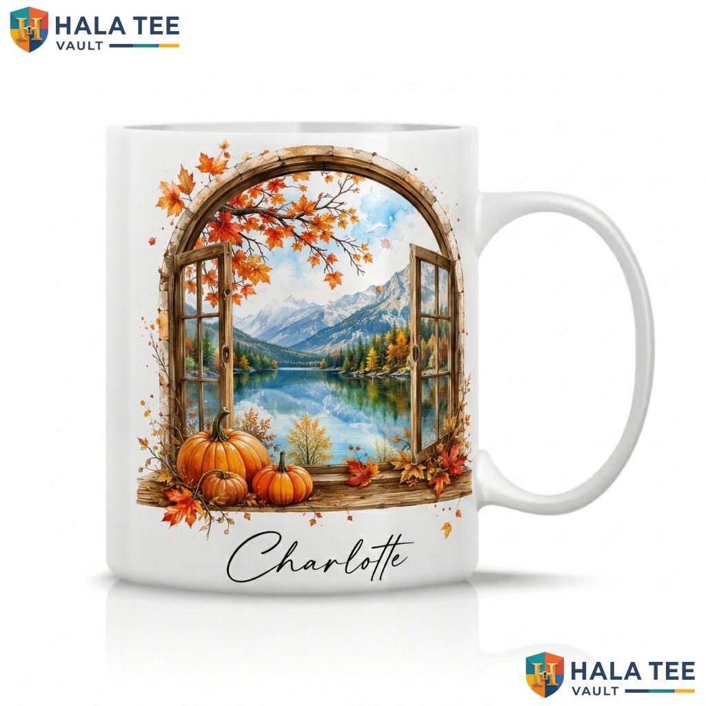Creepy Forest Terrain Halloween Mug Custom Spooky Landscape Ceramic Cup